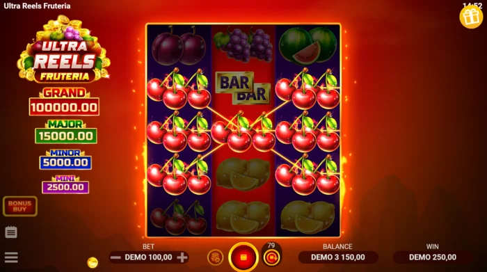 Ultra Reels Fruteria - kombinasi ceri yang muncul