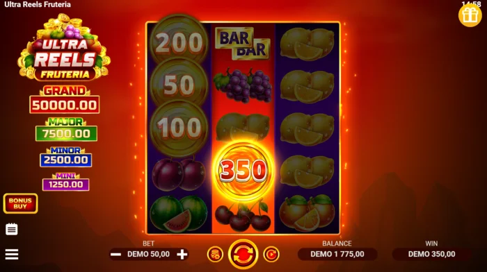 Ultra Reels Fruteria - Coin Collect koin dengan nilai